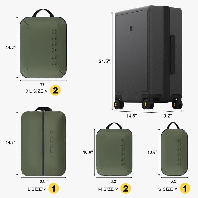 LEVEL8 Carry on Luggage Airline Approved, Small Carry on Suitcases - Image 2