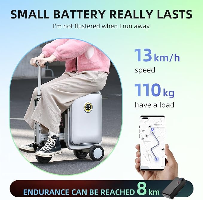 Airwheel SE3S Smart Rideable Suitcase Electric Luggage Scooter - Image 3