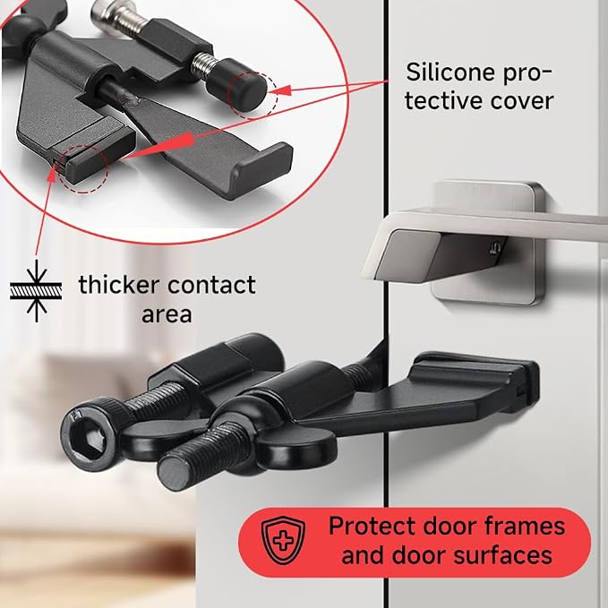 Portable Alarm Door Stopper for Additional Safety in Hotel, Apartment and - Image 3