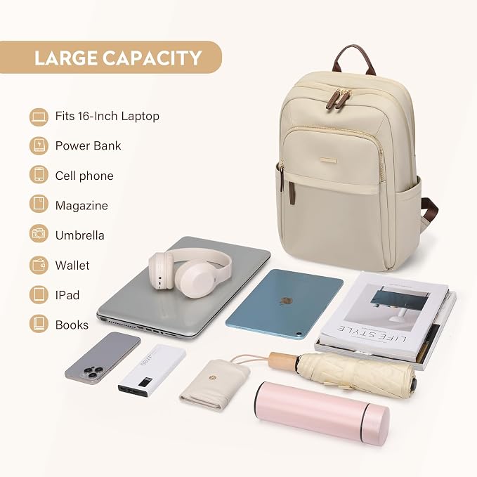 Hiking Travel Backpack for Women Casual Business Weekender Multilayer Laptop Bag - Image 3