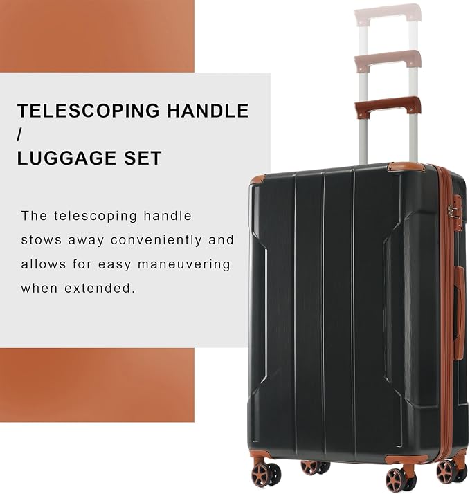 Merax 24 Inch Expandable Checked Luggage, Hardshell ABS Medium Suitcase - Image 7