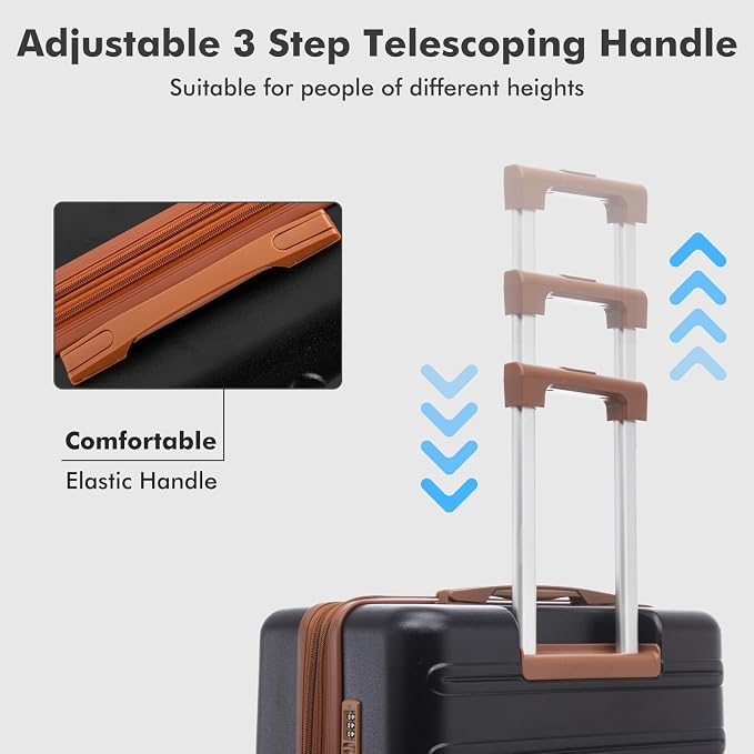 luggage sets 3 Piece with Spinner Wheel, 100% PC Material Lightweight Durable - Image 6