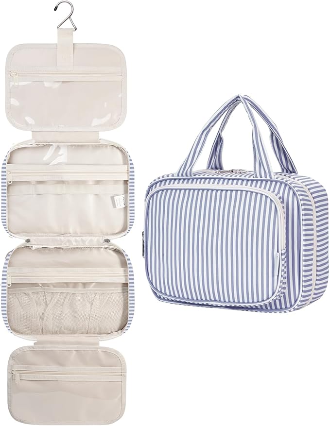 Narwey Striped Hanging Toiletry Bag by Narwey