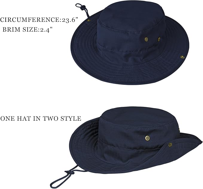 Sun Hats for Men Women Boonie Hat Foldable Fishing Hat UPF 50+ Bucket Hat for - Image 2