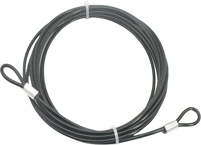 16FT 4mm Stainless Steel Outdoor Travel Security Cable Lock, Braided Steel by Bytiyar