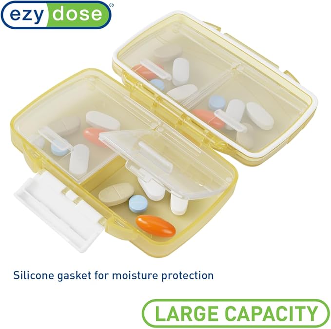 EZY DOSE Moisture-Proof Pill Case, Medicine Planner, Vitamin Organizer Box - Image 2