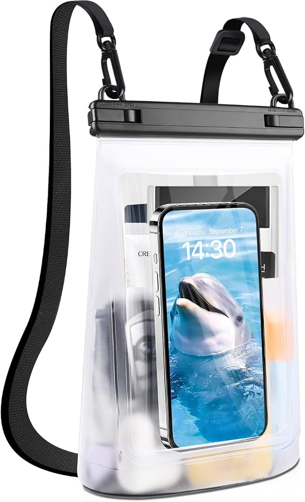 1.2L Waterproof Phone Pouch for iPhone 16 15 14 11 Pro Max & Galaxy S24 S21 by Jzocon