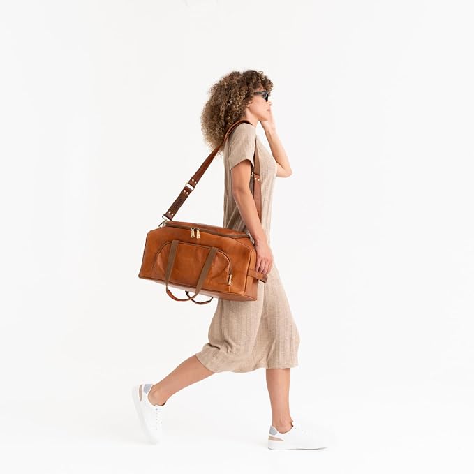 Berliner Bags Vintage Genuine Leather Duffle Denver M - Image 3