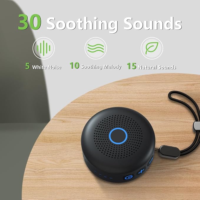 Sleepbox Portable White Noise Sound Machine 30 Soothing Sounds Rechargeable - Image 2
