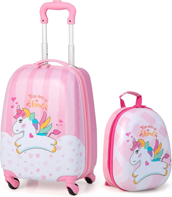 HONEY JOY Kids Luggage, Lightweight Toddler Girls Suitcase, Durable ABS by HONEYJOY