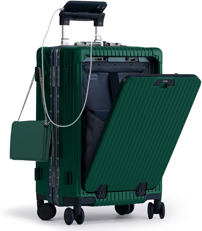 Nobl Travel Carry On Luggage, Noble Zipperless Aluminum Frame PC Hard Shell by NOBL