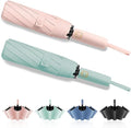 2-Pack Windproof, Waterproof, UV-Blocking Portable Travel Umbrella, Compact Sun by Fogkey