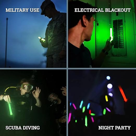 Glow Fever Emergency Safety Military Grade Glow Sticks, Light Up Ultra Bright - Image 5