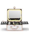 Qislee Makeup Box with A Detachable Lighted Mirror, Waterproof Travel Train Case by Qislee