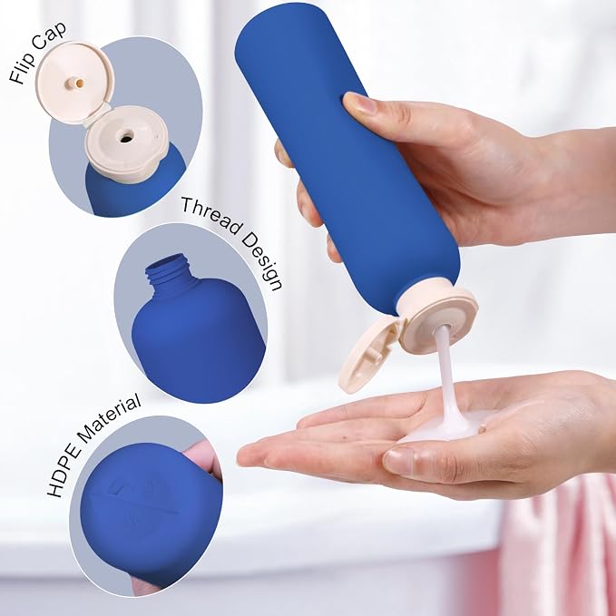 Travel Shampoo Bottle, Empty Plastic Squeeze Bottles 8.8oz - Image 3