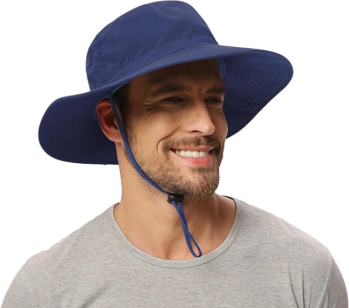 Rosoz Sun Hat for Men Women Boonie Bucket Hat Wide Brim Breathable Cooling by Rosoz