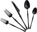 Gugrida Black Silverware Set, 5-Piece 18/10 Stainless Steel Flatware Cutlery Set by Gugrida