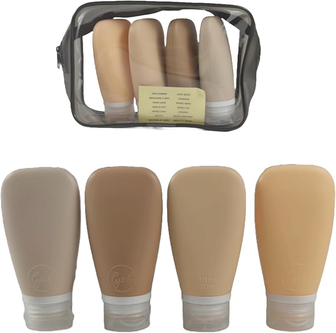 Travel Bottles for Toiletries, TSA Approved 3oz Leak Proof Silicone Refillable - Image 2