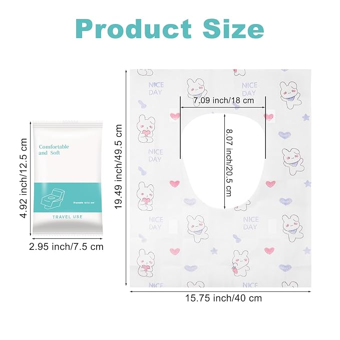 100 Packs Toddler Toilet Seat Covers Disposable, Disposable Toilet Seat Covers - Image 2
