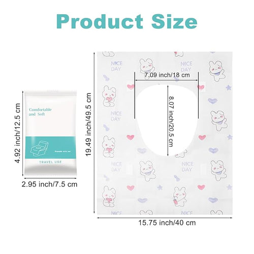 100 Packs Toddler Toilet Seat Covers Disposable, Disposable Toilet Seat Covers - Image 2