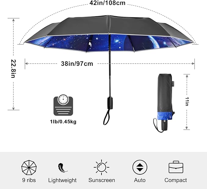 G4Free 42 Inch Eco Windproof Folding Umbrella - Image 4