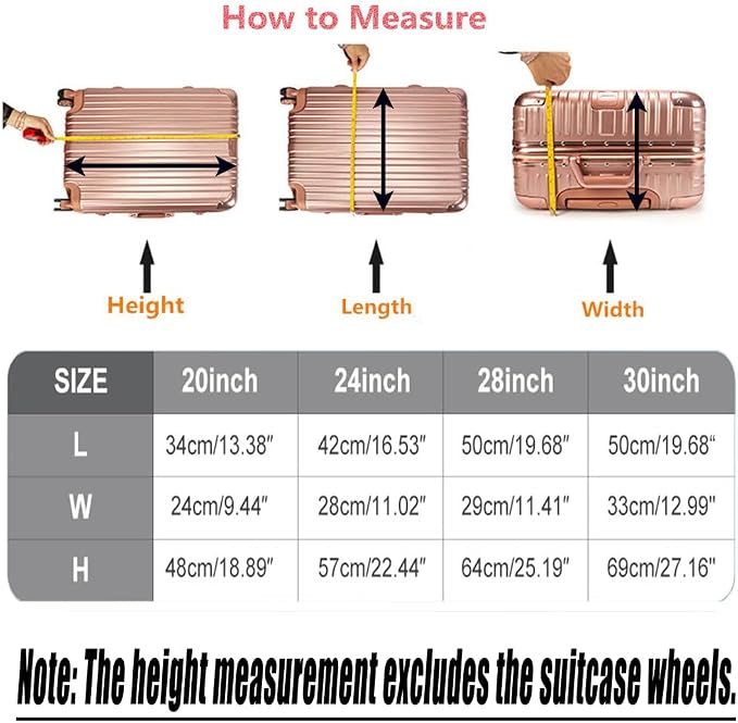 Clear PVC Luggage Cover 3 Piece Set, 0.2mm Thick Lightweight Waterproof - Image 4