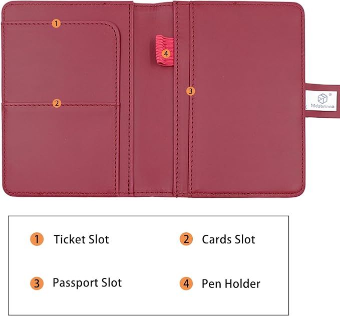 Melsbrinna Premium Leather Passport Holder Covers Case, Waterproof Rfid - Image 4