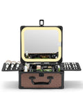 Qislee Makeup Box with A Detachable Lighted Mirror, Waterproof Travel Train Case by Qislee