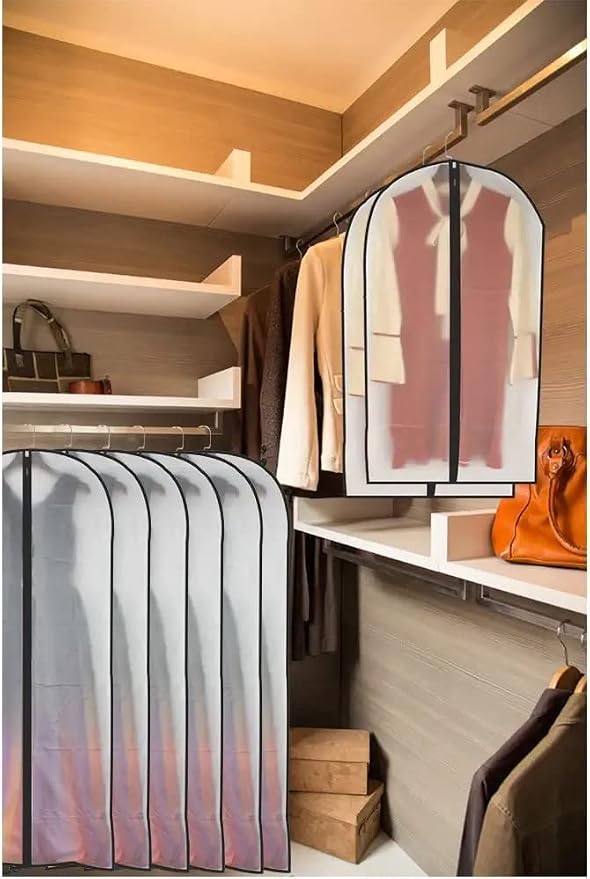 Garment Bags for Hanging Clothes 12 PCS Transparent Dress Bag for Traveling - Image 6