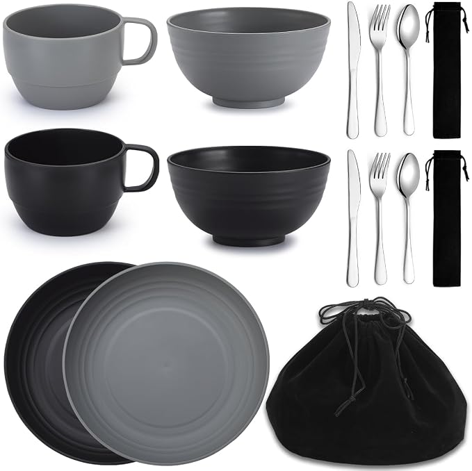 Berglander Camping Mess Kits for 2 Person, Camping Essentials Gear, Accessories by Berglander