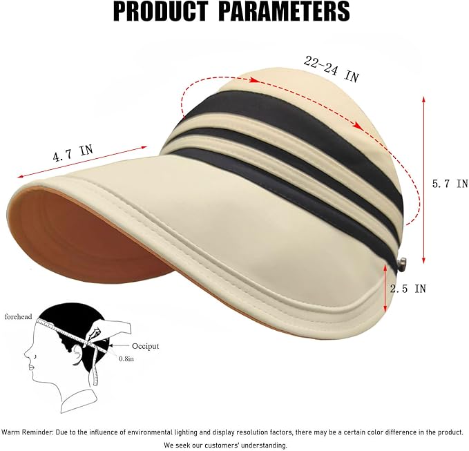 Sun Hats for Womens Wide Brim UV Protection Fishing Hats Packable Reversible - Image 6