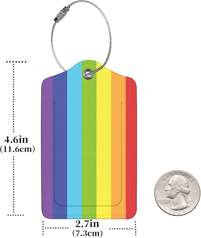 2 Pcs Luggage Tags for Suitcases, PU Leather Cruise Ship Luggage Tags - Image 3