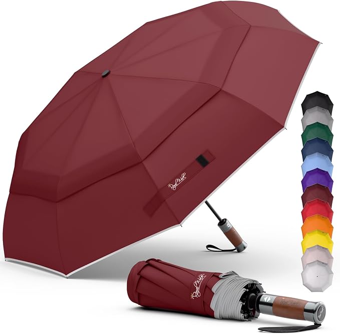 Royal Walk Windproof Folding Travel Umbrella Compact and Strong Luxurious Real by RoyalWalkUmbrellas