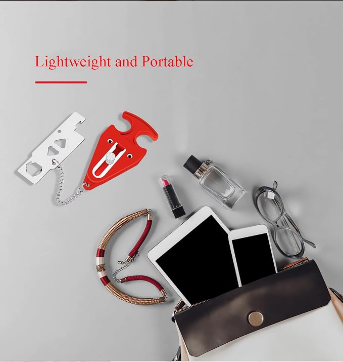 Portable Door Lock for Hotel Home Apartment, Door Blocker Security No Drill - Image 6