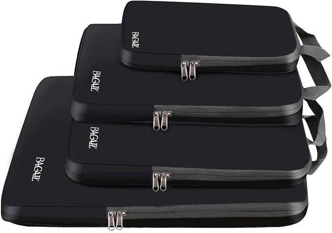 BAGAIL 4 Set/6 Set/8 Set Compression Packing Cubes Travel Accessories by BAGAIL