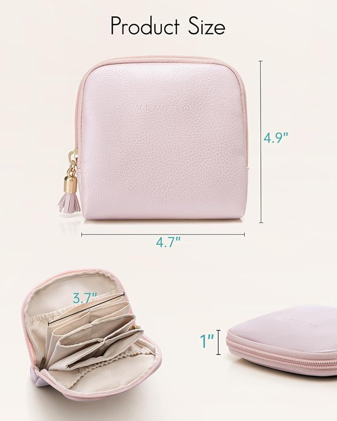 Vlando Small Jewelry Travel Case, Jewelry Pouch Bags - Image 3