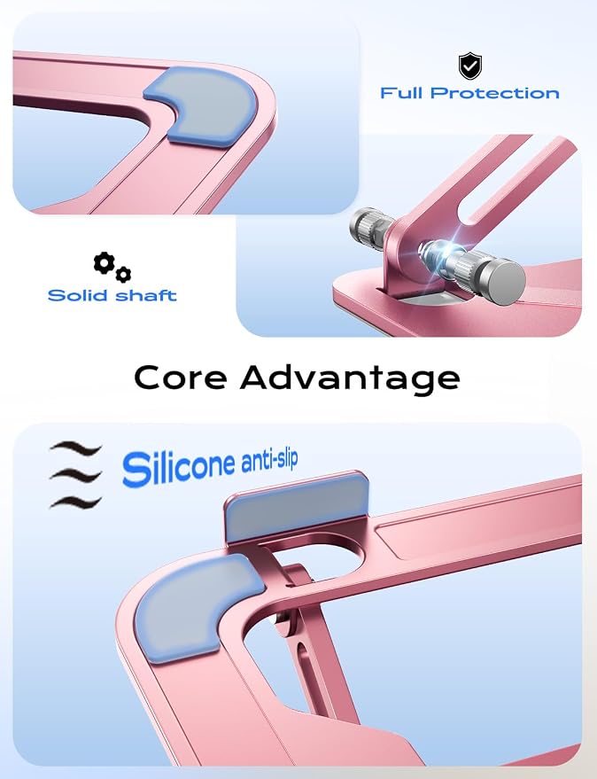 Adjustable Laptop Stand for Desk, Metal Foldable Laptop Riser, Portable Laptop - Image 7