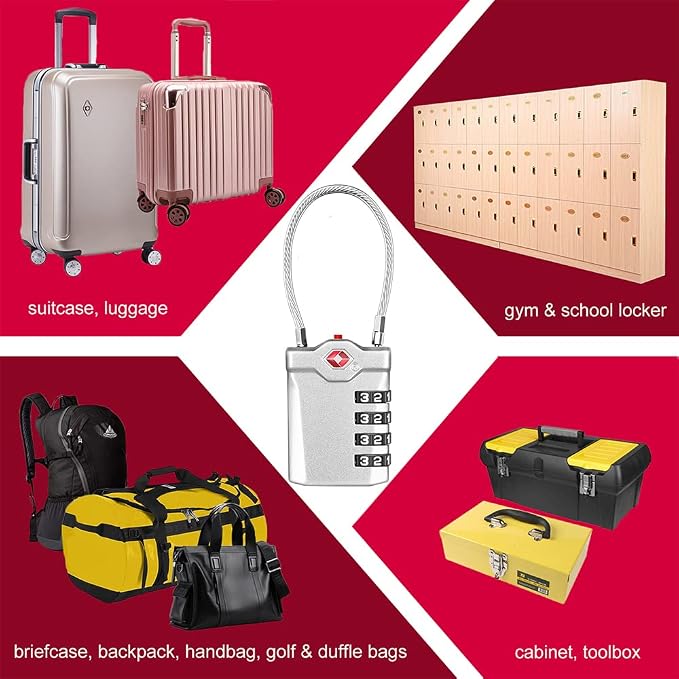 ZHEGE TSA Luggage Locks, Travel Locks - Image 7