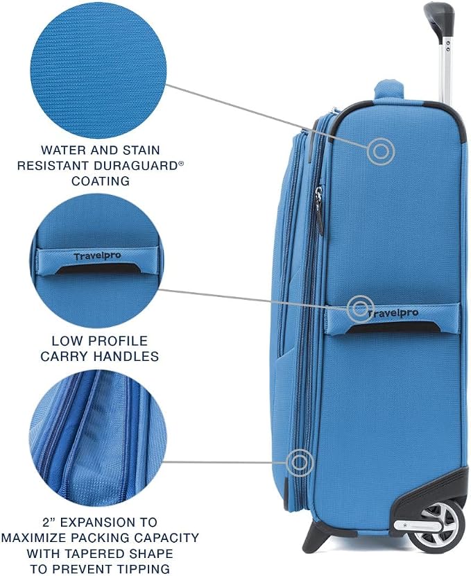 Travelpro Maxlite 5 Softside Expandable Upright 2 Wheel Carry on Luggage - Image 3