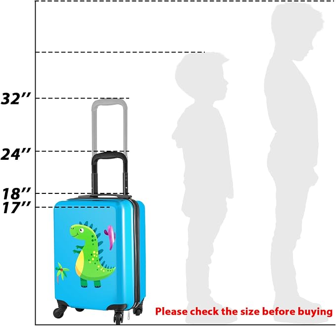 Sanwuta 4 Pcs Kids Luggage Set Kids Backpack Travel Rolling Suitcase - Image 3