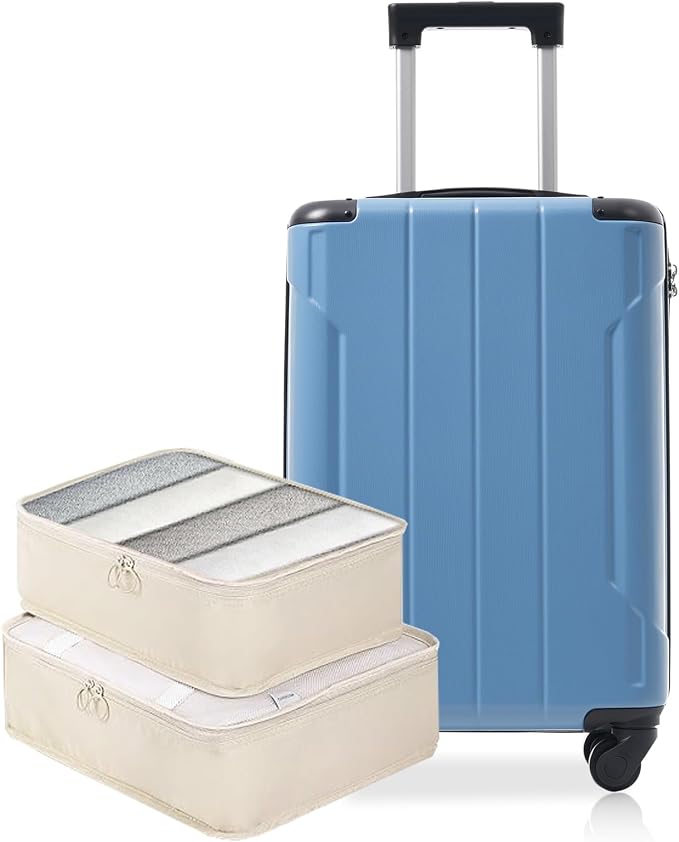 Merax Carry on Luggage Set, 20 Inch Hardshell ABS Suitcase by Merax