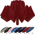 Compact Inverted Travel Umbrella, Automatic Open Close, 9-Rib 46 Inch Windproof by ZDSSM