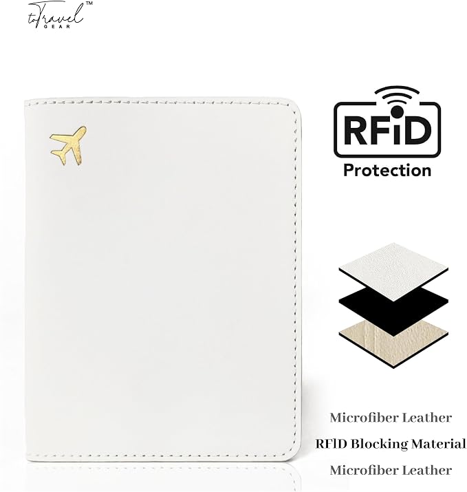 Passport Holder for Travel Essentials, RFID Blocking Passport Cover Case for - Image 3