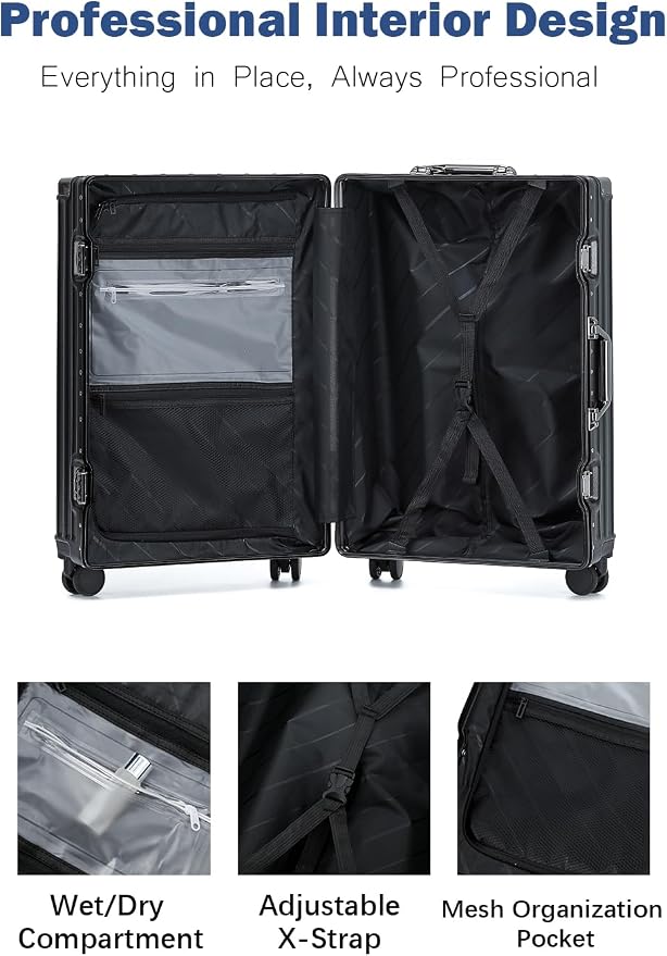 HotWay 24 Inch Aluminum Frame Luggage - Image 6