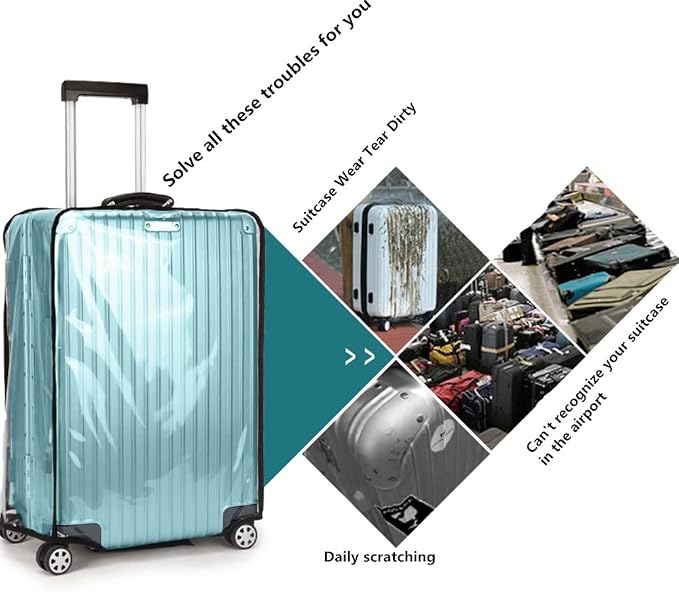Suitcase Covers for Luggage – TSA Approved Clear PVC Luggage Protector Cover - Image 7