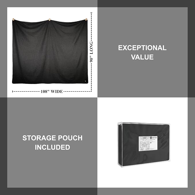 EKTOS 100% Virgin Wool Blanket, Thick Fabric, Winter Essentials - Image 5