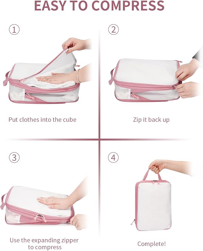 ECOHUB 6 Set Compression Packing Cubes, Gifts - Image 6