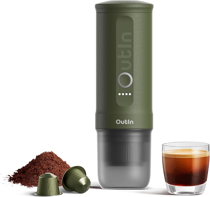 OutIn Nano Portable Electric Espresso Machine, Travel Coffee Maker by YourPersonalMobileCoffeeStation