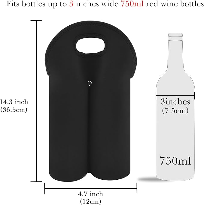 Linkidea Wine Travel Carrier & Cooler Bag, Wine Carrying Tote Picnic Cooler - Image 5