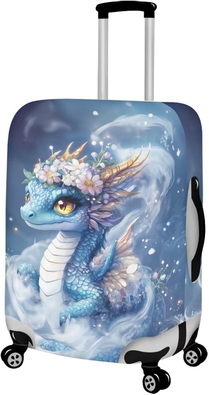 Dragon Luggage Cover Universal Fit 26-29 Inch Anti-Slip Elastic Spandex - Image 2